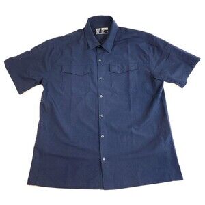 5.11 Tactical Men's Freedom Flex Short Sleeve Button Up Shirt Peacoat Blue L